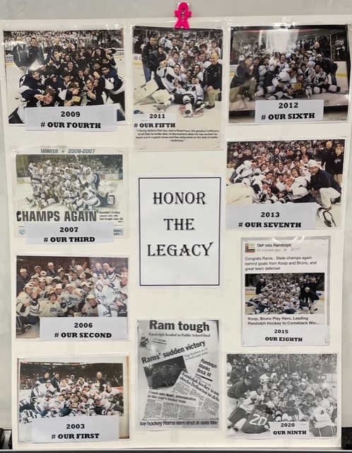 Boys hockey hopes to “honor the legacy” by adding a tenth championship trophy to their nine prior wins this coming season. 