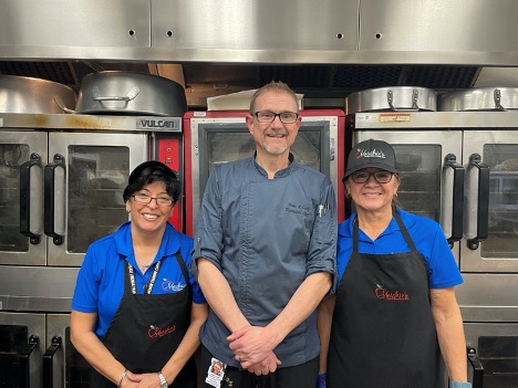 

Members of our lunch staff, from left: Lucy Sandberg, Jason Cook, Maria Ceballos