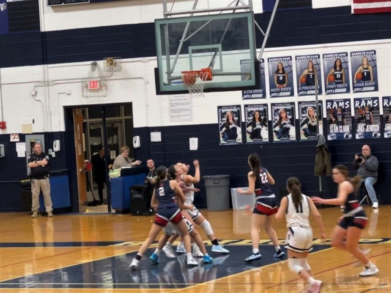 Randolph Girls Basketball takes the win against Mendham, 56-28, in a special game honoring Women in Sports on Feb. 7, 2023. The Rams, who are currently 23-2, face North Plainfield in the State quarterfinals on Wednesday, Feb. 22, 2023. 