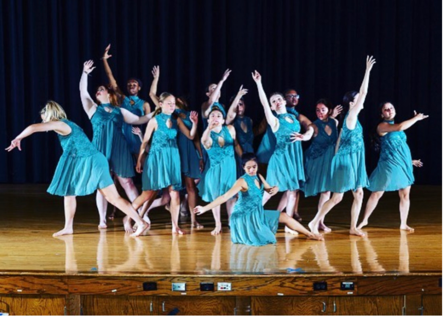 Intermediate dancers perform a contemporary routine at the 14th annual RHS Dance Showcase on Thursday, June 2, 2022 in the RHS auditorium.



