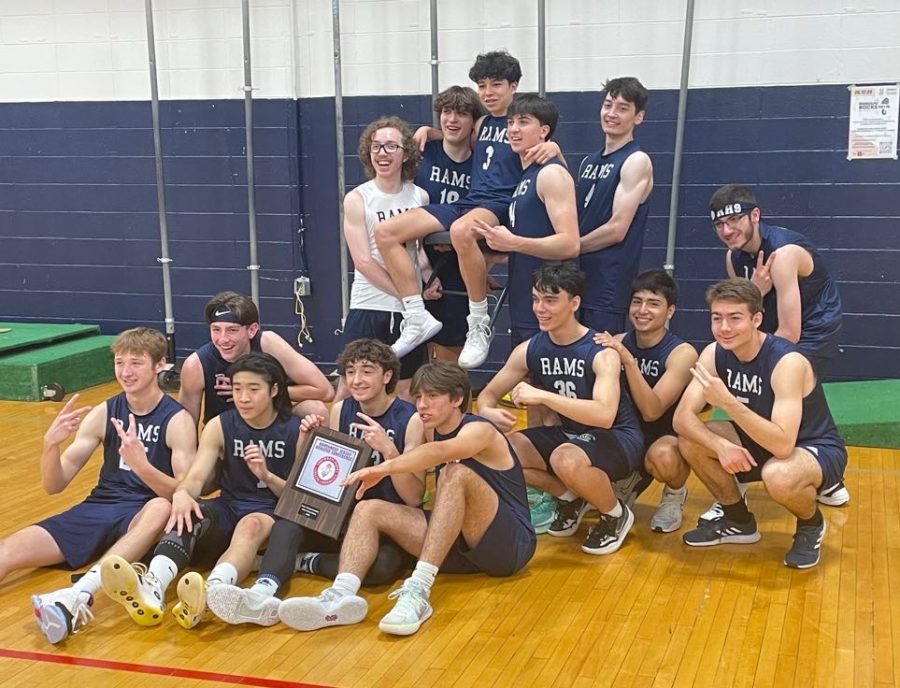 Boys+Volleyball+finalized+its+place+as+a+back-to-back+NJAC+championship+team%2C+after+beating+Vernon+in+two+sets+on+Saturday%2C+May+20%2C+2023%2C+at+RHS.+The+team+starts+a+state+playoff+run+tonight+against+Linden.