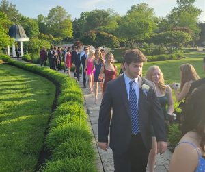 Junior Prom attendees arrive at Birchwood Manor on May 12, 2023. 