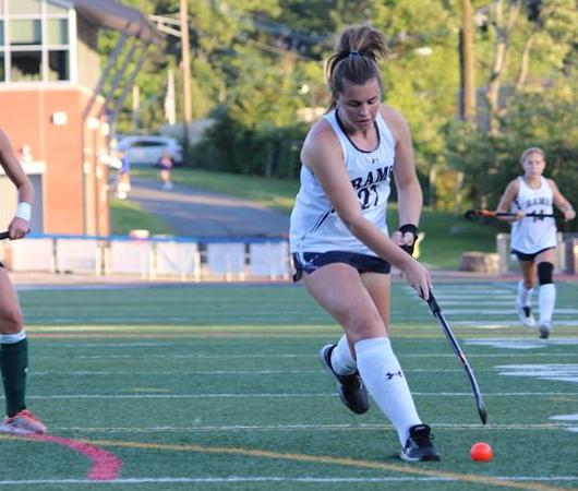 Junior Lindsey Bona brings the ball toward the goal on route to beating the Montville Mustangs, 3-1, on Senior Night, Wednesday, Sept. 20, at Bauer Field. 