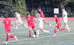 Randolph Boys Soccer fought hard but ultimately lost to Morris Hills, 2-1, on Tuesday, Sept. 19.