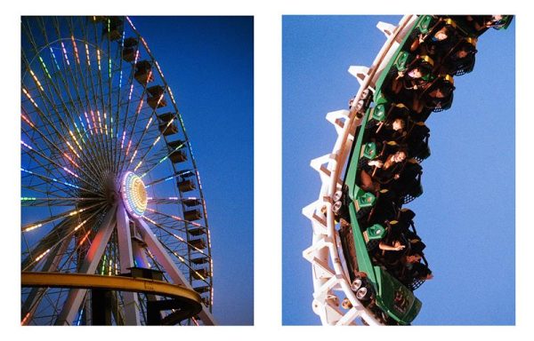 Cameron Longa recreates a retro aesthetic in this image of an amusement park. 