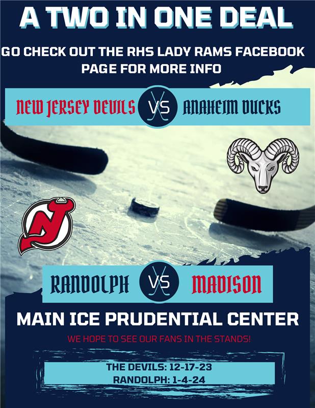 Girls+Ice+Hockey+Sponsors+2-in-1+Ticket+Fundraiser+Featuring+NJ+Devils+and+Lady+Rams+at+PruCenter