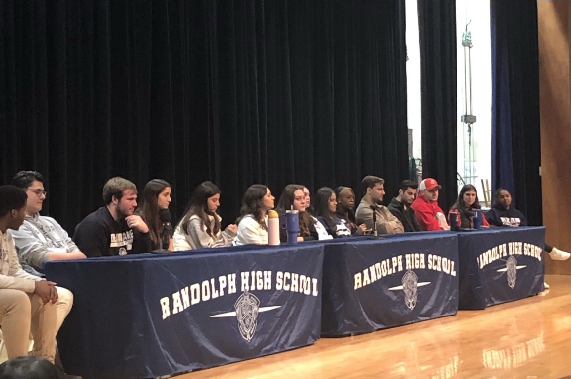 Alumni panel members shared their insight on college life with current RHS students on Friday, Jan. 5, 2024, in the high school auditorium. 