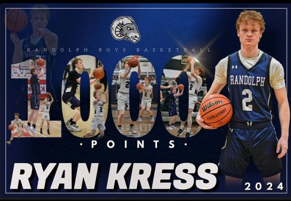 Ryan Kress Makes RHS History as One of Only Four Boys Basketball Players to Score 1,000 Career Points