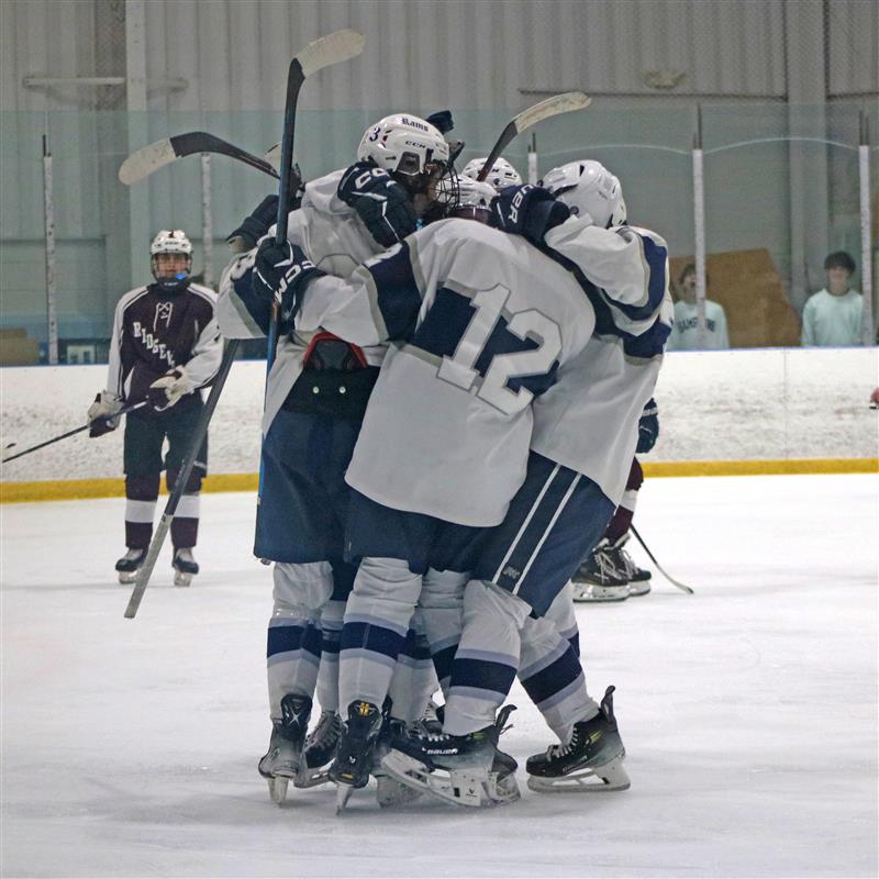 The+Rams+celebrate+after+defeating+the+Ridgewood+Maroons%2C+5-3%2C+in+the+North+State+Sectional+Semifinals+on+Tuesday%2C+Feb.+27%2C+at+SportsCare+Arena+in+Randolph.%C2%A0The+Rams%2C+now+22-0-1%2C+advance+to+the+finals+against+Northern+Highlands+today%2C+Thursday%2C+Feb.+29%2C++at+4%3A30+p.m.+at+Mennen+Arena+in+Morristown.%C2%A0