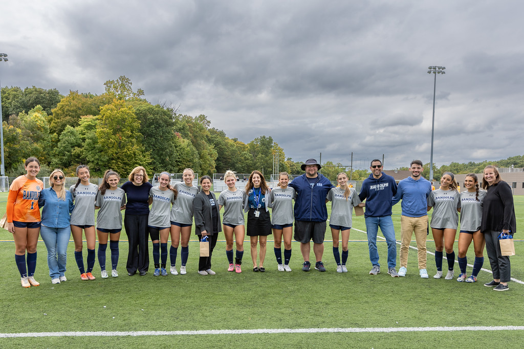 Girls Soccer seniors honor their favorite teachers before suffering a 2-1 loss to Morris Knolls on Tuesday, September 24. 
 

 