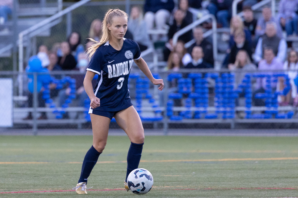 Junior Carlie Wysocki dribbles the ball up the field on the way to a Rams victory against Sparta on Senior Night, Tuesday, Oct. 1.
