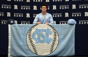 RHS senior AJ Terry signs to play baseball at The University of North Carolina at Chapel Hill on Nov. 14, 2024.  