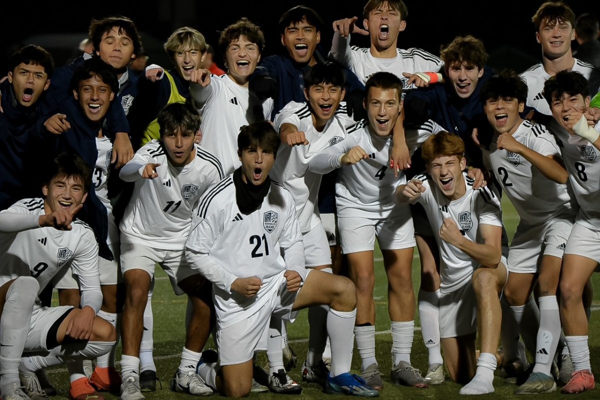 Boys Soccer celebrates after beating Rahway 1-0 in the state semifinals on Tuesday, Nov. 19. The win sends Randolph to the state finals @ Shawnee on Sunday, Nov. 24. 