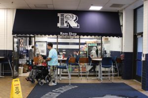 The Ram Shop, located in the Commons, opens after lunch through the end of school. RHS students with disabilities help run the shop, learning valuable life skills in the process. 