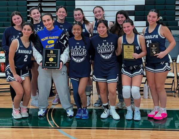 Randolph Girls Basketball poses to display their wins in the Ridge Holiday Tournament on Saturday, Dec. 28. 