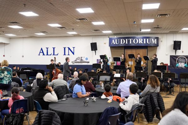 Student musicians from both RHS and RMS perform during the 11th Annual Jazz Coffee House, held in the high school Commons on Wednesday, Jan. 29. 

