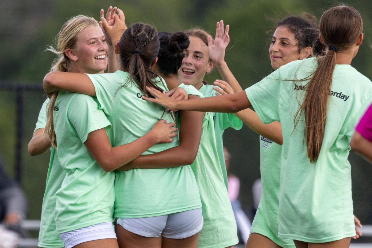 The 2024-2025 Girls Soccer team celebrates after a win against Mendham. This year's season kicks off at Morristown on Thursday, Sept. 4, 2025.