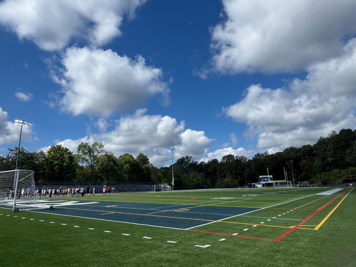 RHS became the first high school in New Jersey to install turf without rubber pellets, which is designed to better simulate real grass and stay cooler during early fall and spring weather.