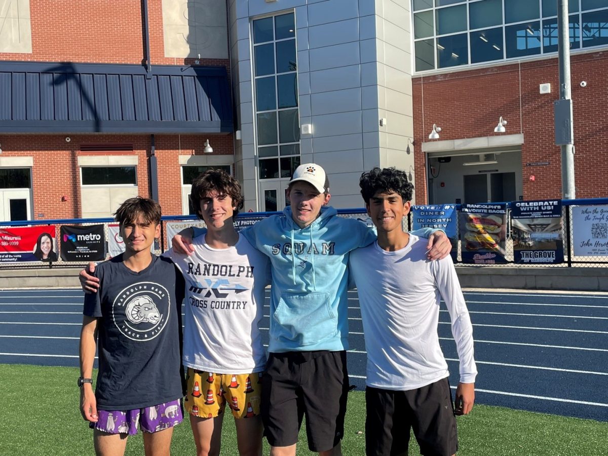 The 2025-2026 Boys Cross-Country captains. From left: Seniors Jacob Conti, Ryan Davidson, Kennan Byers and Dan Parez.  

