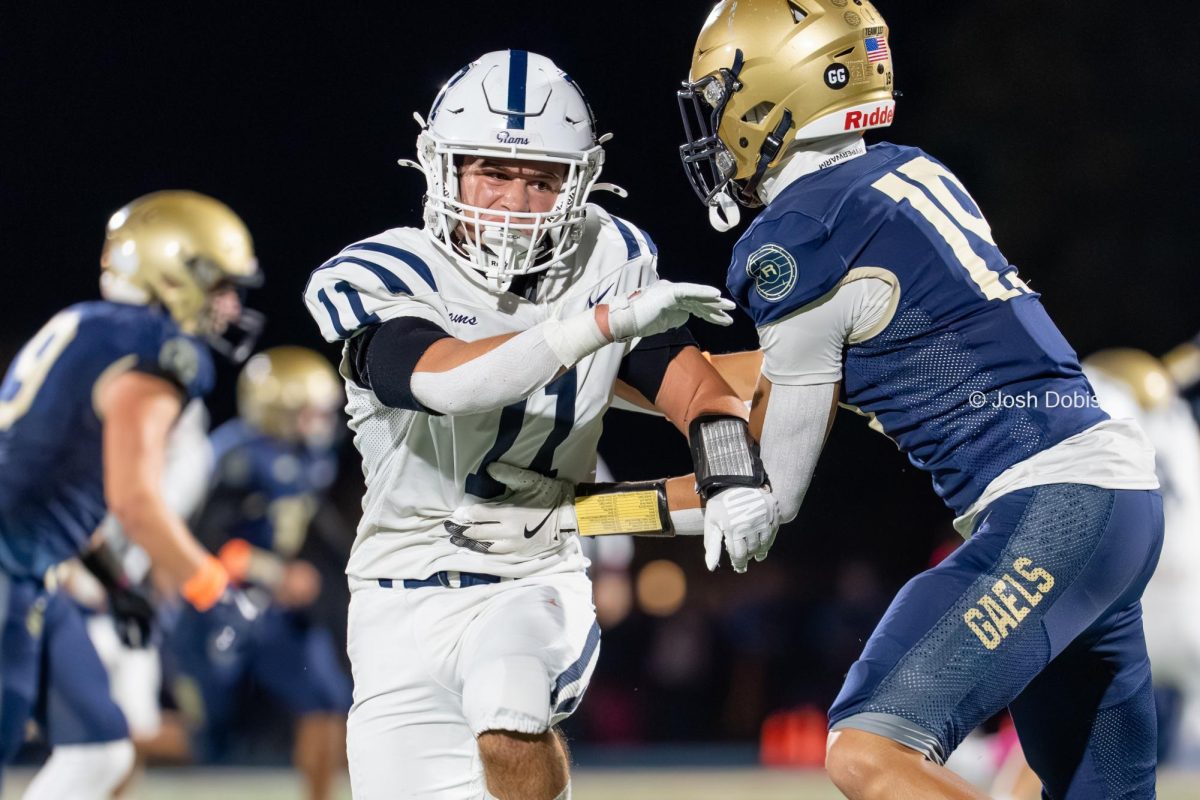 Eric Hochstul brings  the pressure in the trenches on Friday, Oct. 10, 2025.

