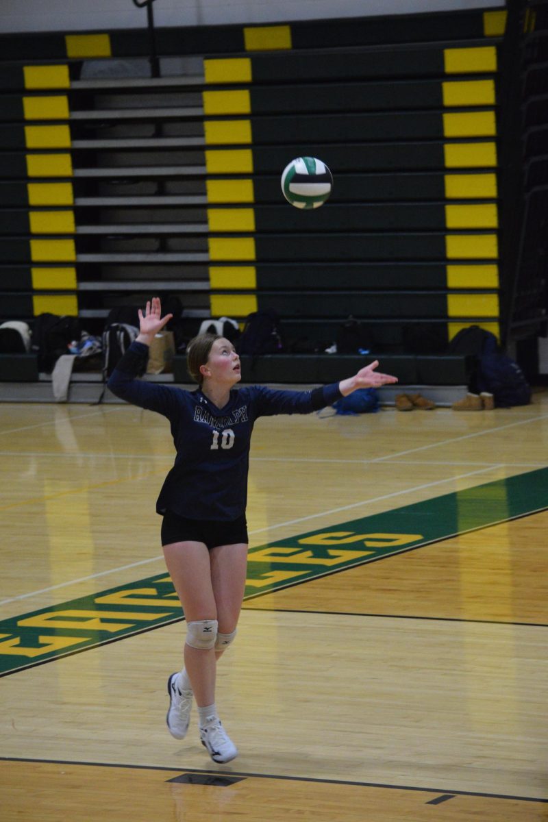 Freshman varsity Girls Volleyball player Karoline Hindson has helped lead the undefeated team to a 10-0 record this season. 