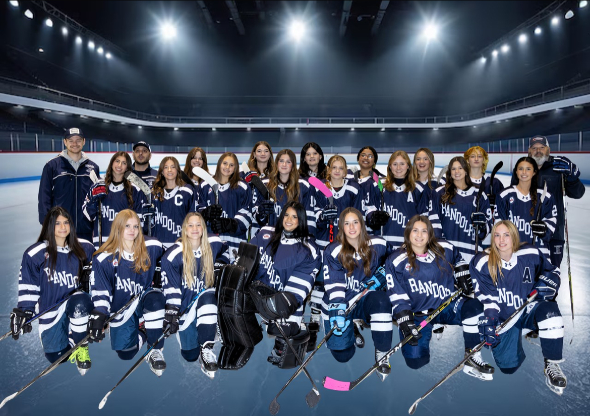 The 2025-2026 Girls Ice Hockey team.  Back row, from left: Coach Rob Stadtlander, Coach Ryan Hallock, Avery Altemose, Keira Vanderhook, Brooke Rodell, Promise Kinnier, Angie Feravolo, Bowie Manning, Coach Scott Aiello. Middle: Charna Torres, Amelia Kolbik, Jillian Gizienski, Peyton Smith, Hannah Williamson, Daniella Gizienski, Lily Zepp, Dana Cozza. Front: Ava Shadwell, Jules Manson, Maddie Fogel, Allison Villarevia, Avery Vicko, Caitlin Sabatino, Lia Carroll.