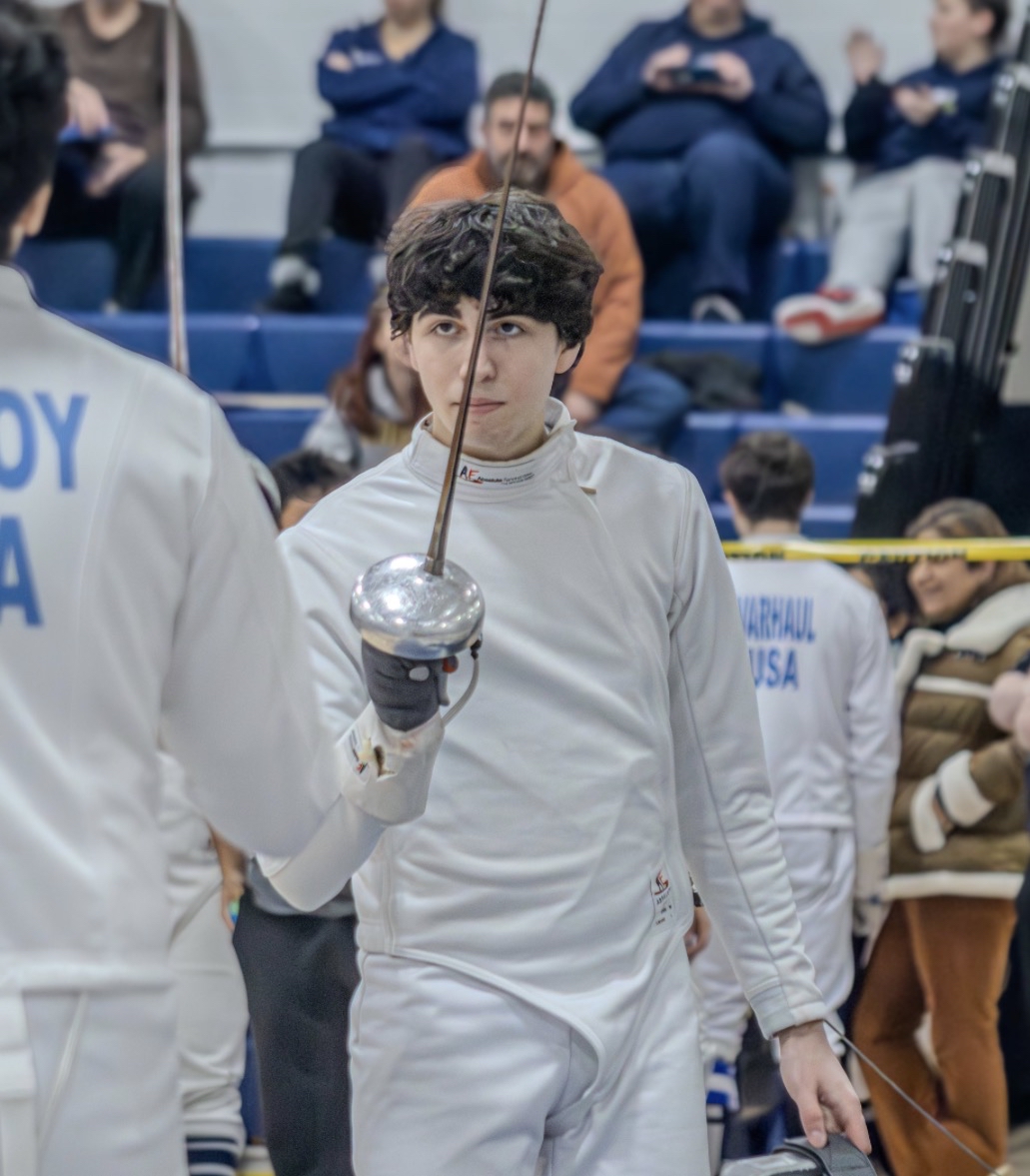 Devin Flanders salutes before his bout.