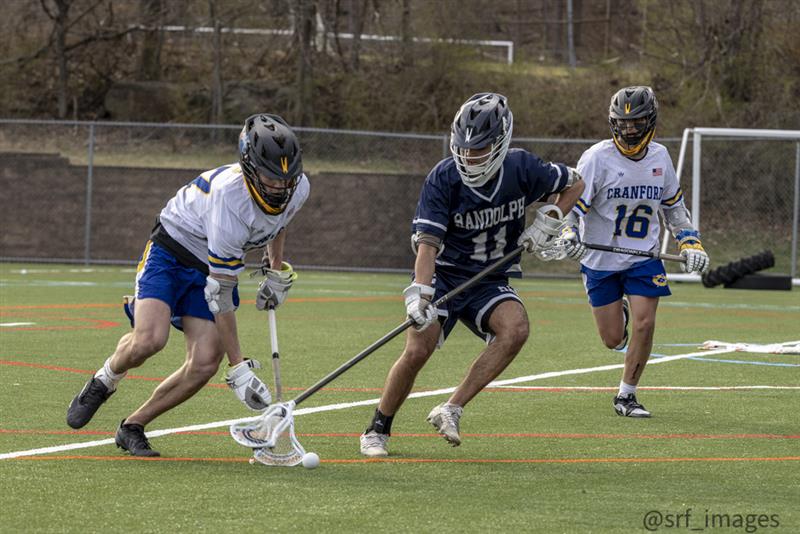 Senior Logan O'Malley fights for a ground ball on April 6, 2026.