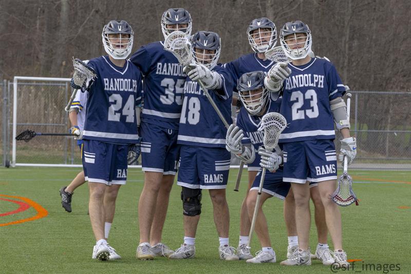 Rams celebrate a goal against Cranford on April 6, 2026.