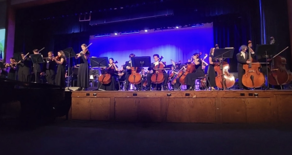 Students perform in the Randolph Orchestra Spring Concert, held in the high school auditorium on Tuesday, April 21, 2026.