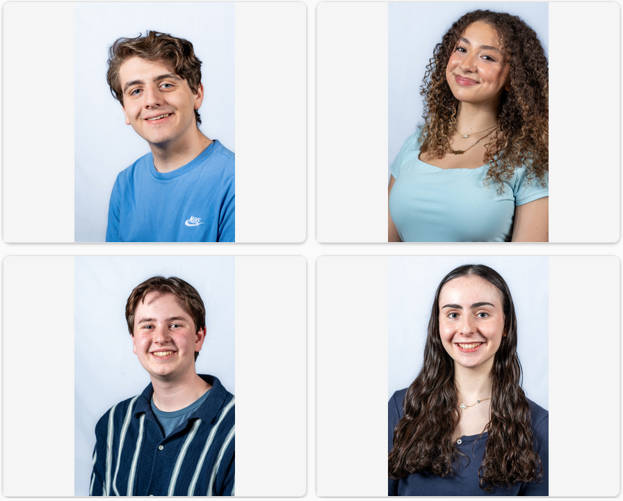Principal cast members of 'Mamma Mia!' include (clockwise, from top left): Jeffrey Allen, Sofia Dominguez, Sami Walker, Liam Rose. 
 