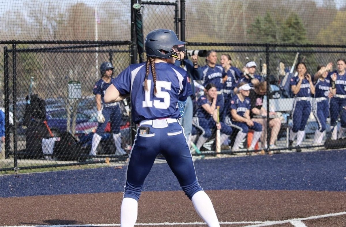 Senior Cassidy Smith steps into the box for her at bat. 