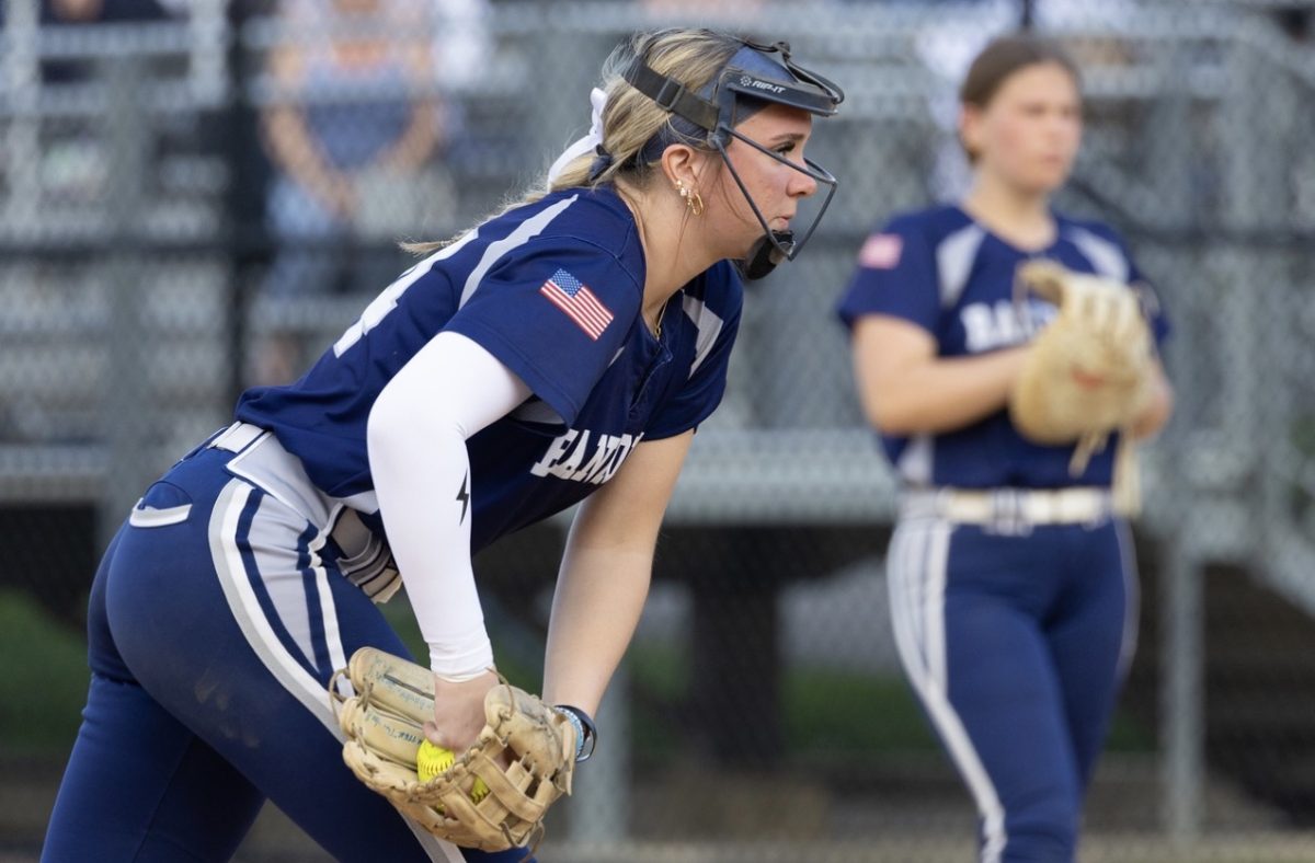 Senior captain Kayleigh McClain prepares to pitch.