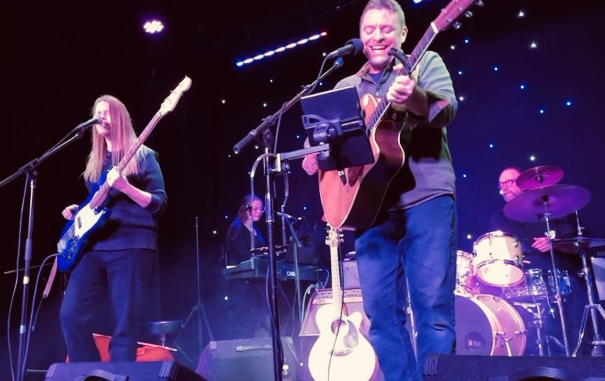 Steven Coleman performs at Sparta Stage alongside his music partner of 16 years, Judy Aron (on bass), and the rest of the band.