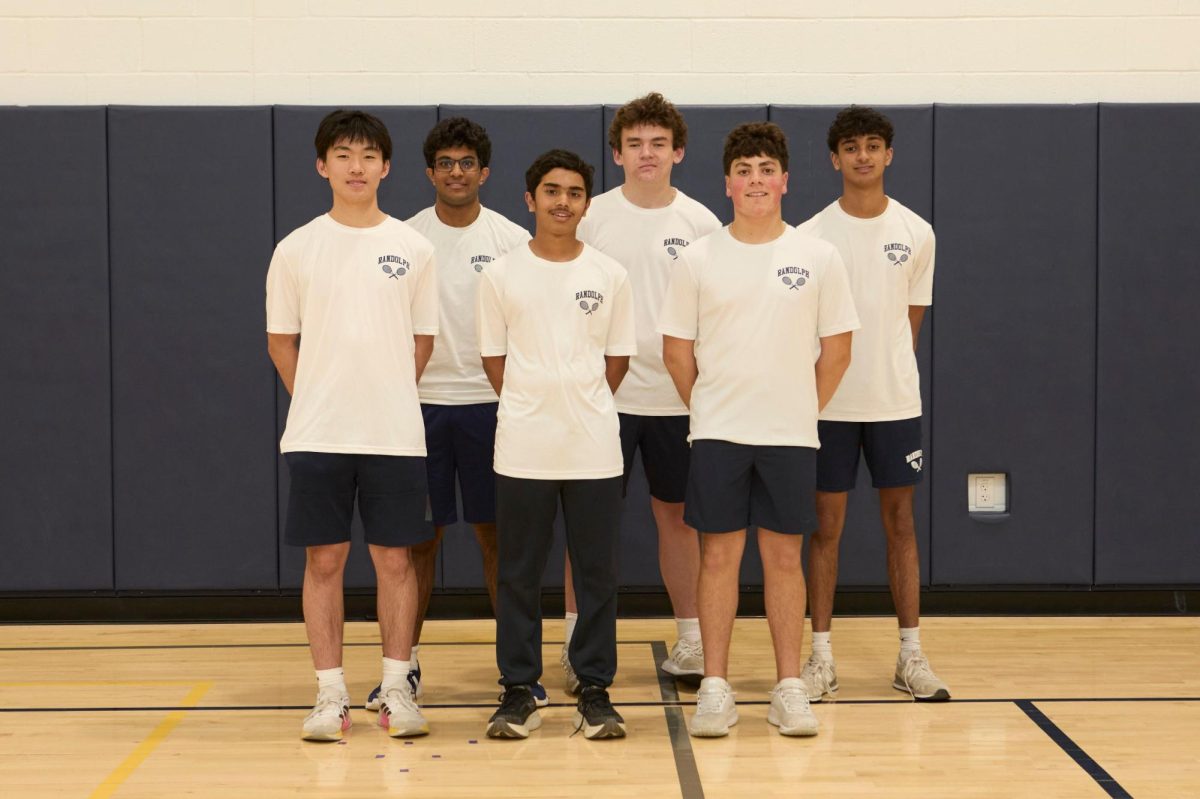 The Boys Tennis team (from left): Henry Guo, Siddarth Vadali, Ishaan Devanand, Mark Hurley, Benjamin Karol and Kaushik Kanugula.