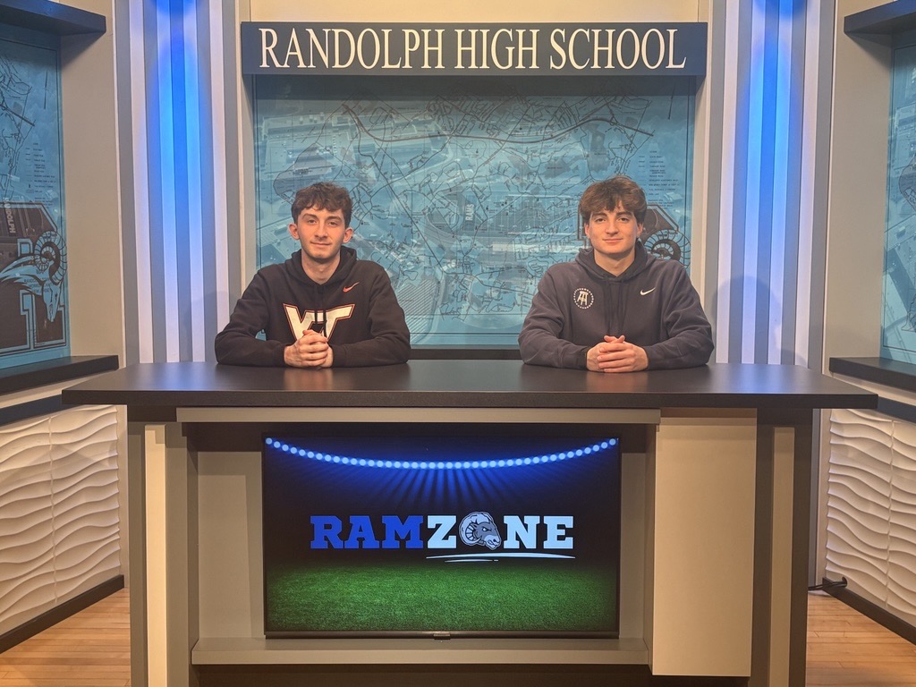 Jacob Lifshey (left) and Jake Rubin host the new sports program, RamZone, on Thursdays.