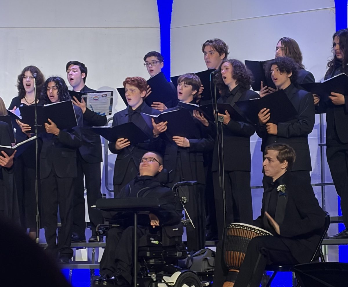 Concert Choir performs "Dumela" by Cedirc Howoseb at the spring concert on Wednesday, May 20, 2026.